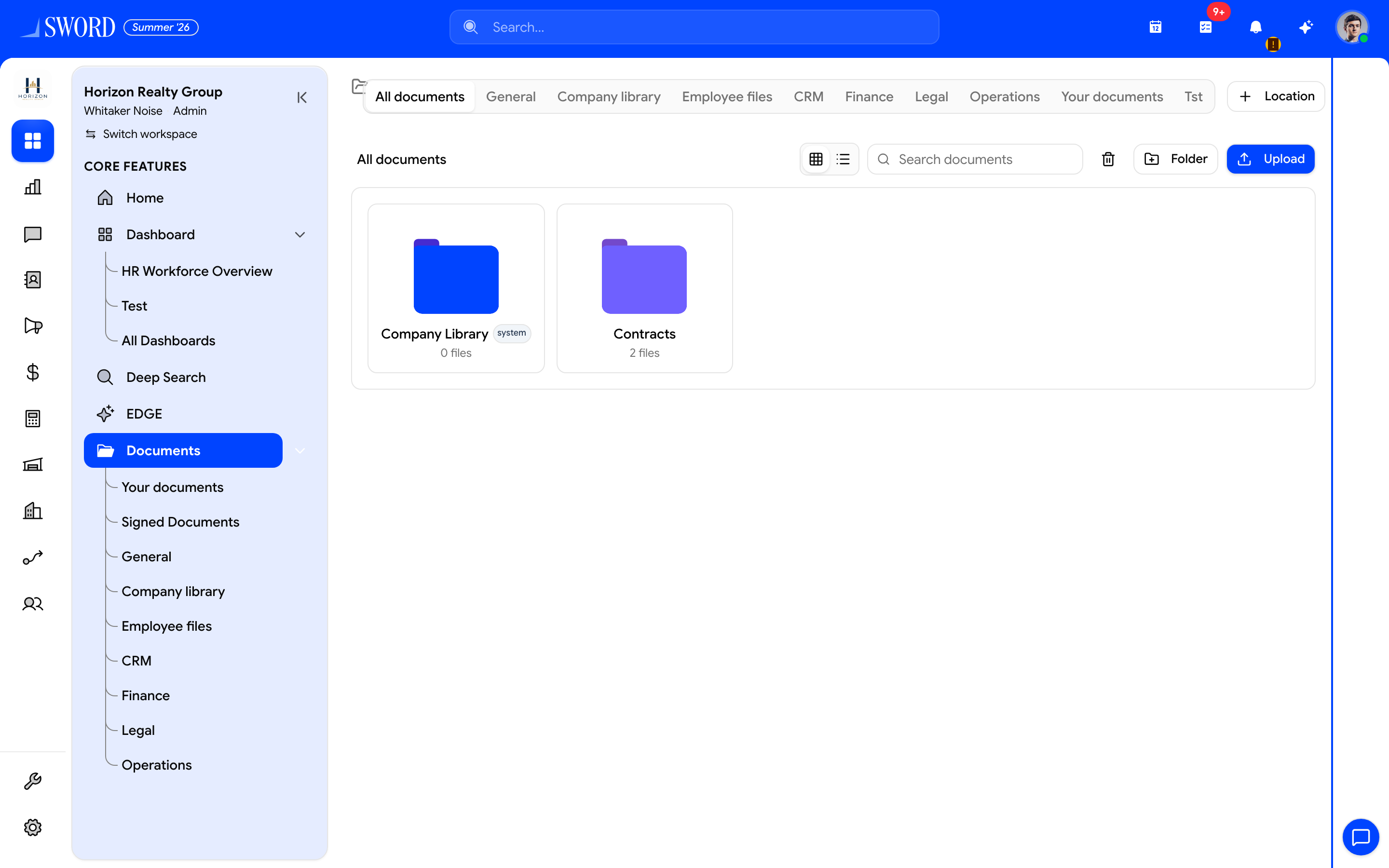 Documents drive browser for Horizon Realty